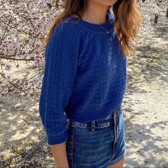 Retro 3/4 Sleeve Sweater - Picture 2 of 2